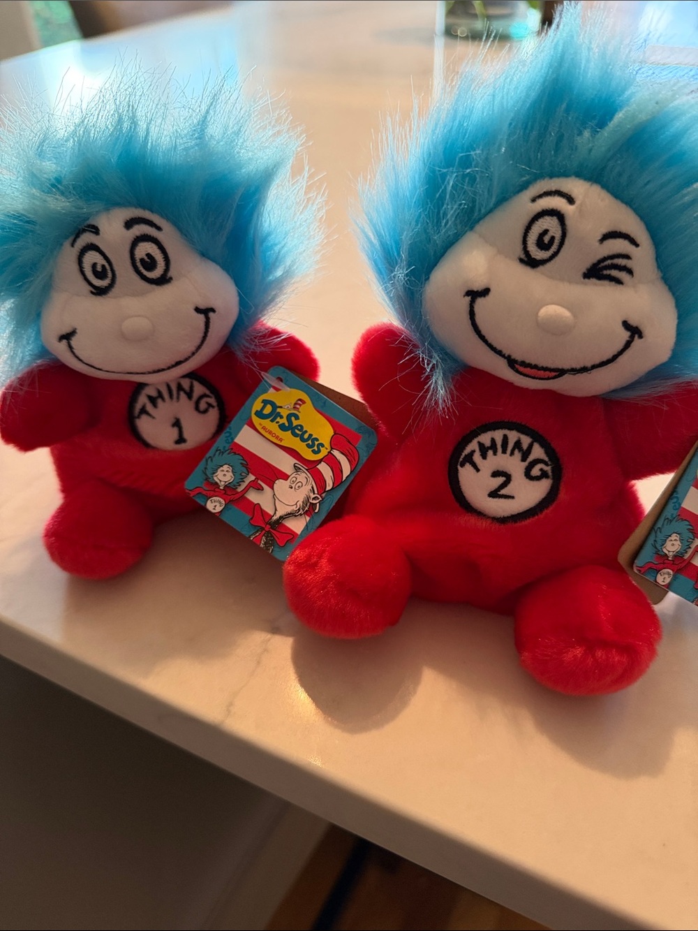 Dr. Seuss Thing 1 & Thing 2 Plush Pair - Red Bodies with Blue Hair